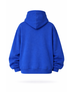 Women's Oversize Fit 100% Cotton Blue Hoodie 320–500 GSM | WoxWear