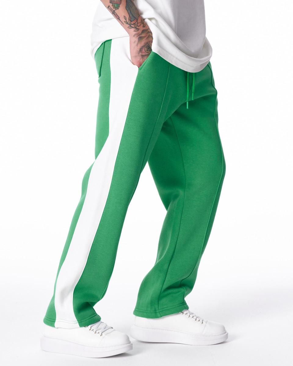 Men's Green-White Oversize Jogger