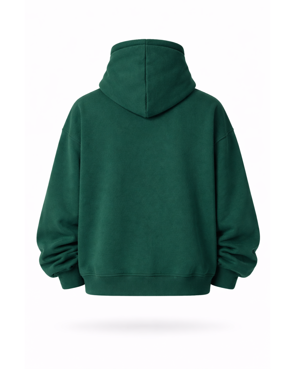 Women's Oversize Green Hoodie 100% Cotton 320–500 GSM | WoxWear 2