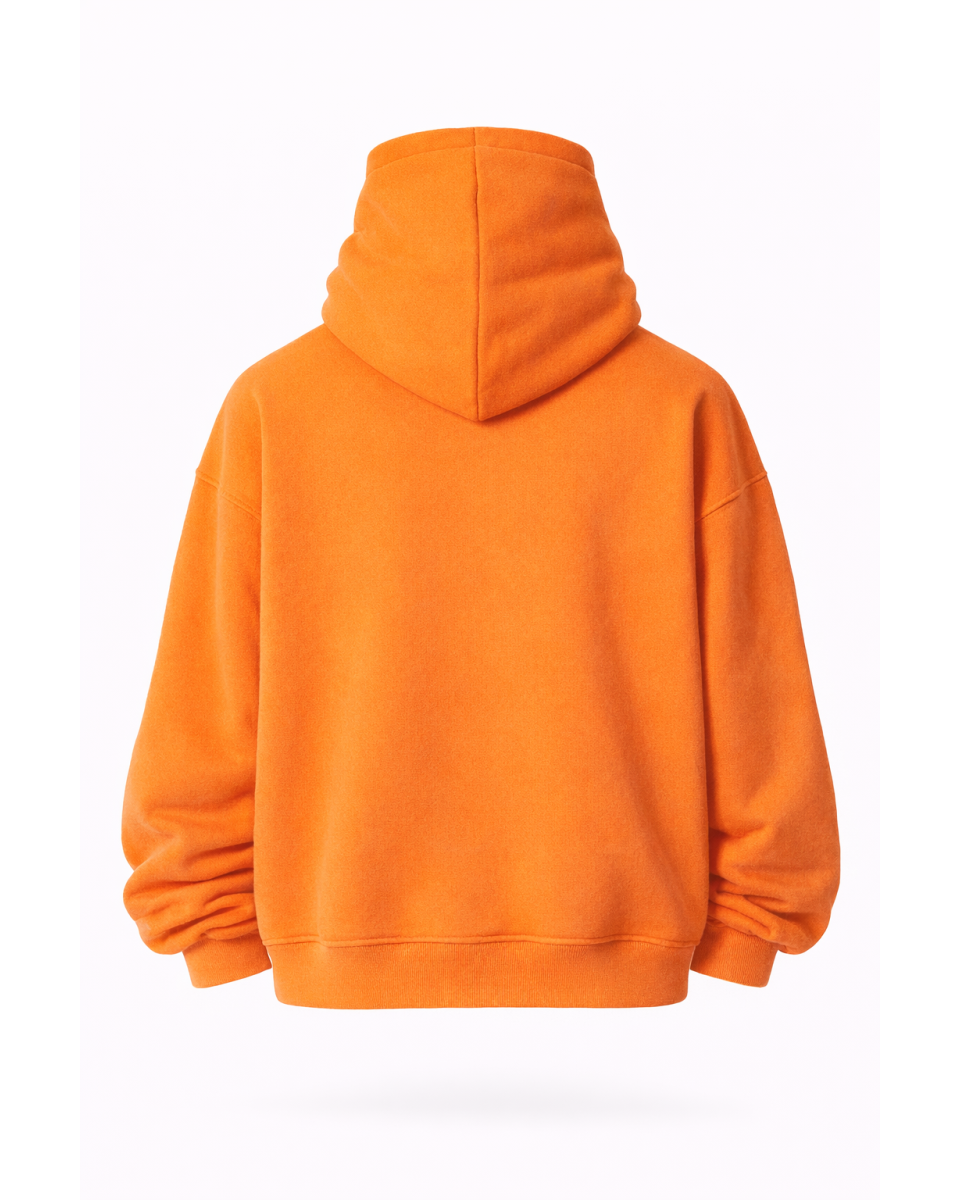 Felpa con Cappuccio Donna Oversize Arancione 100% Cotone 320–500 GSM | WoxWear 2