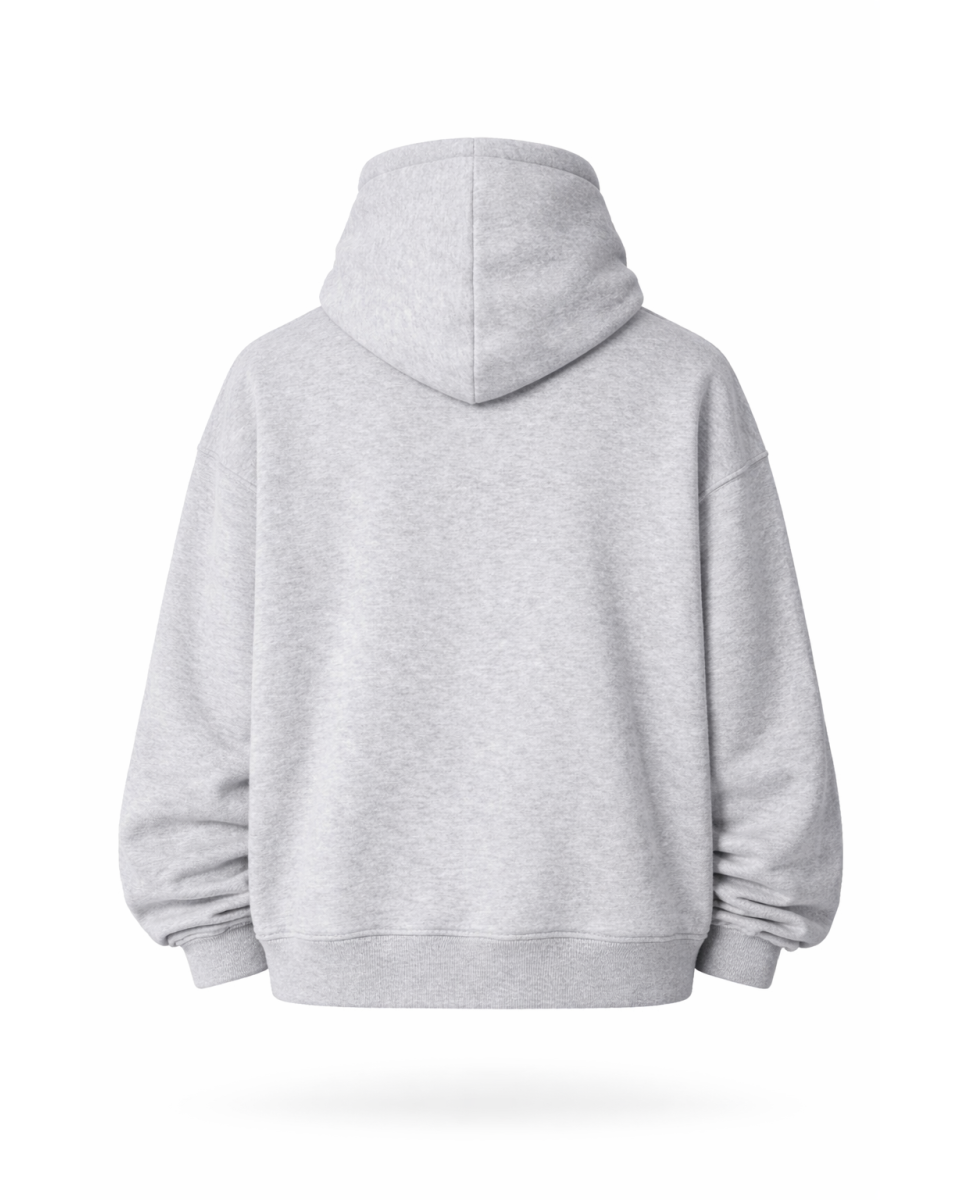 Dames Oversize Grijze Hoodie 100% Katoen 320–500 GSM | WoxWear 2