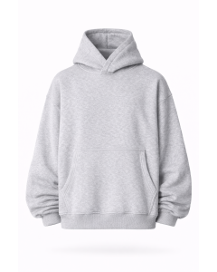 Women's Oversize Fit 100% Cotton Gray Hoodie