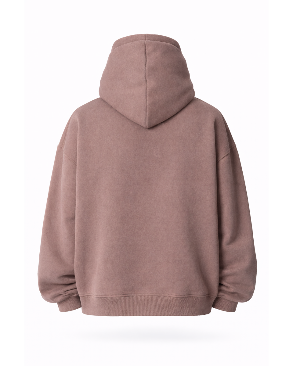 Dames Oversize Bruine Hoodie 100% Katoen 320–500 GSM | WoxWear 2