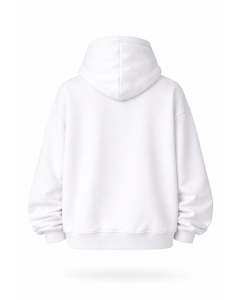 Sudadera con Capucha Blanca Oversize Mujer 100% Algodón 320–500 GSM | WoxWear