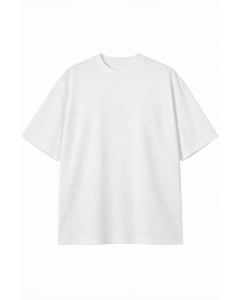 Kadın Oversize %100 Pamuk Beyaz T-Shirt 180–300 GSM | WoxWear