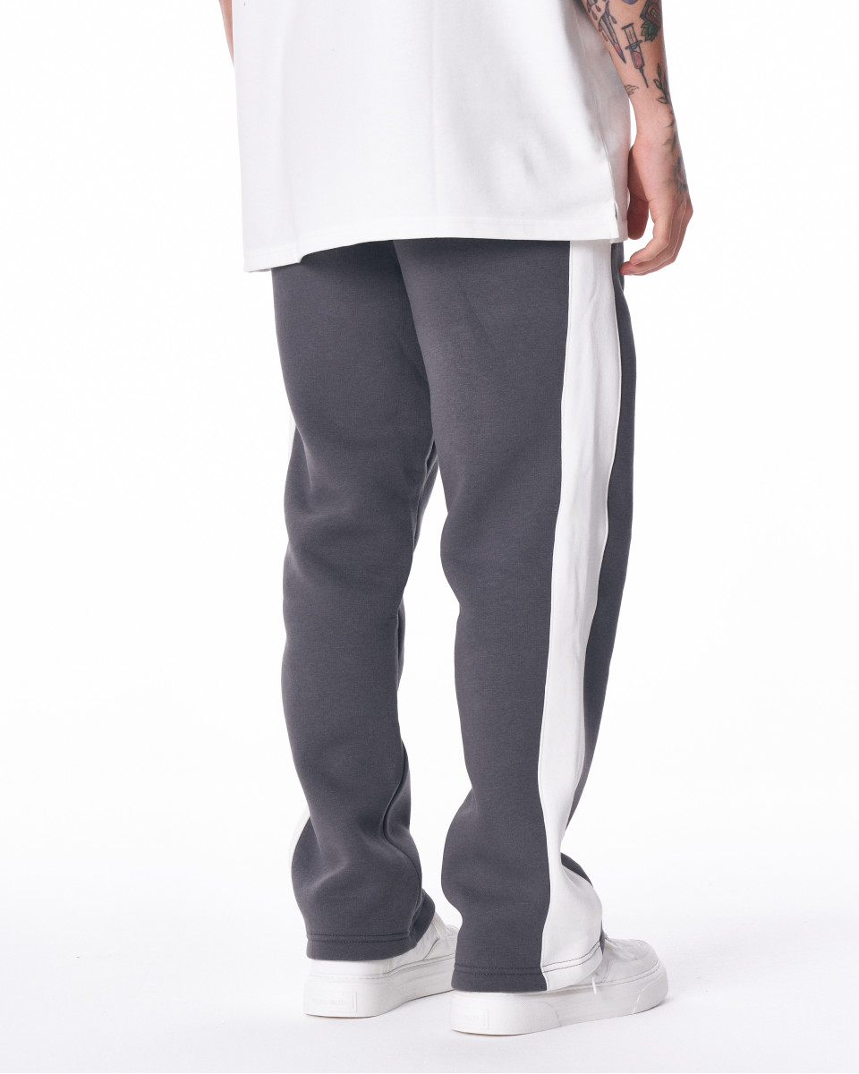 Men's Gray-White Color Oversize Jogger
