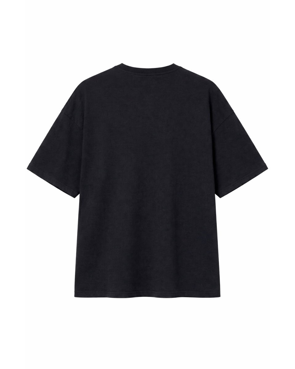 Camiseta Oversize Negra Mujer 100% Algodón 180–300 GSM | WoxWear 2