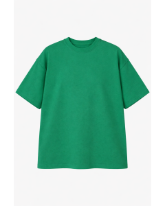 Damen Grünes Basic Oversize T-Shirt 100% Baumwolle 180–300 GSM | WoxWear