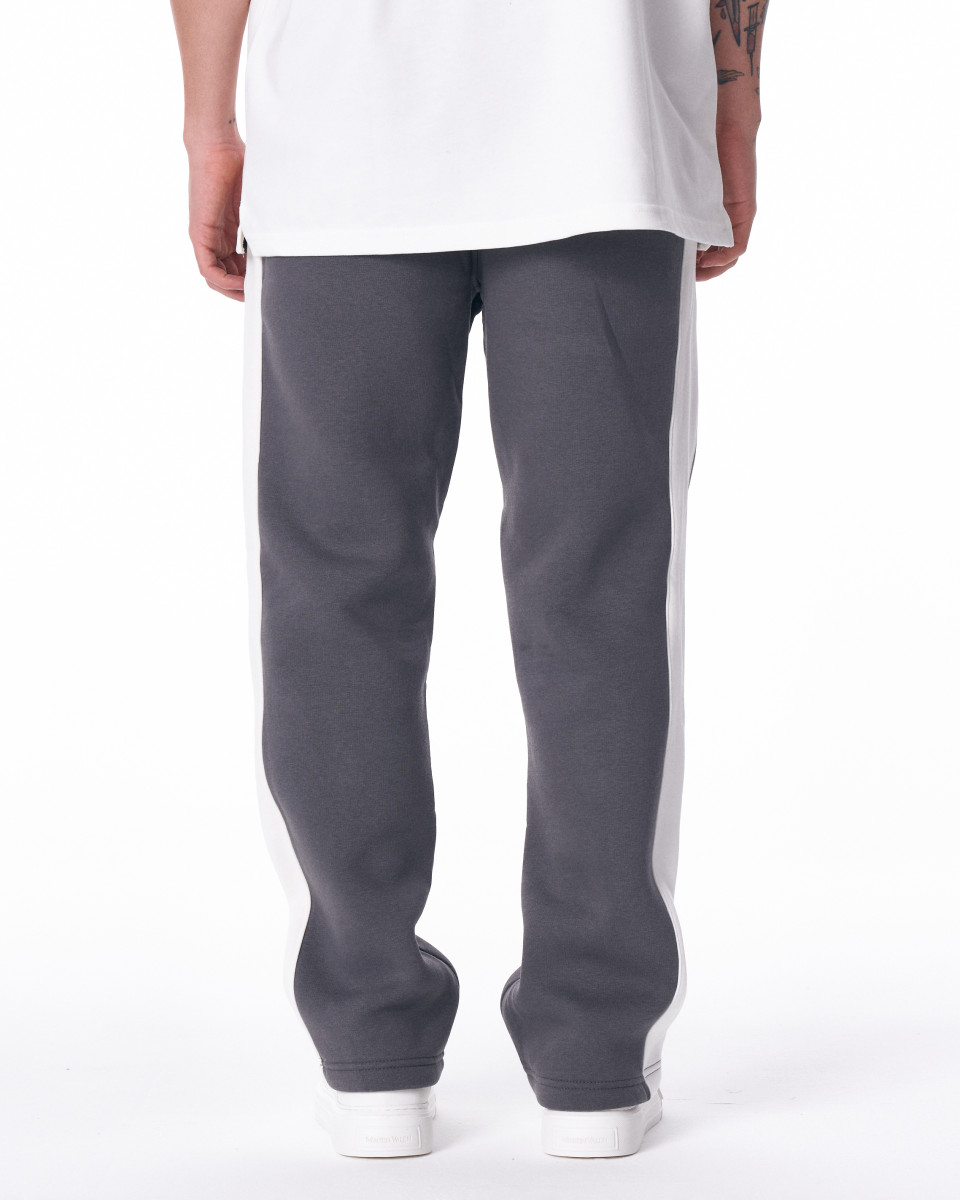 Men's Gray-White Color Oversize Jogger