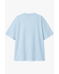 Women's Baby Blue Oversize Fit 100% Cotton T-shirt