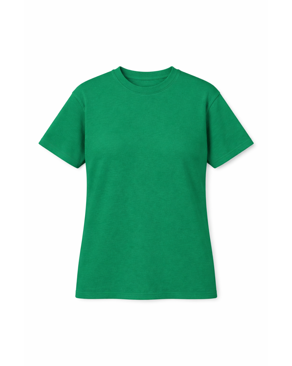 Kadın Regular Fit %100 Pamuk Yeşil T-Shirt 180–300 GSM | WoxWear