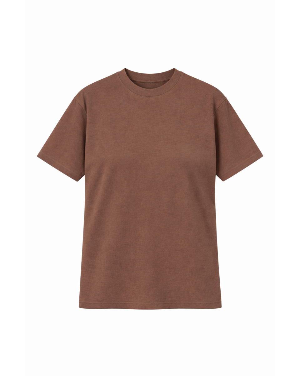 Женская Коричневая Футболка Regular Fit 100% Хлопок 180–300 GSM | WoxWear