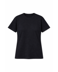 Dames Zwarte Regular Fit T-Shirt 100% Katoen 180–300 GSM | WoxWear