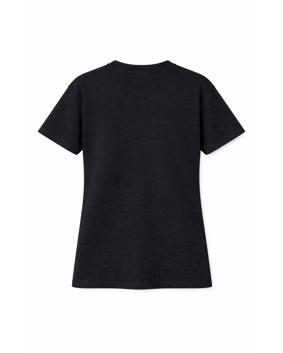Damen Schwarzes Regular Fit T-Shirt 100% Baumwolle 180–300 GSM | WoxWear 2