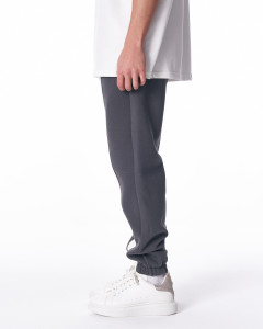 Men's Gray-White Color With Elastic Cuffs Oversize Jogger