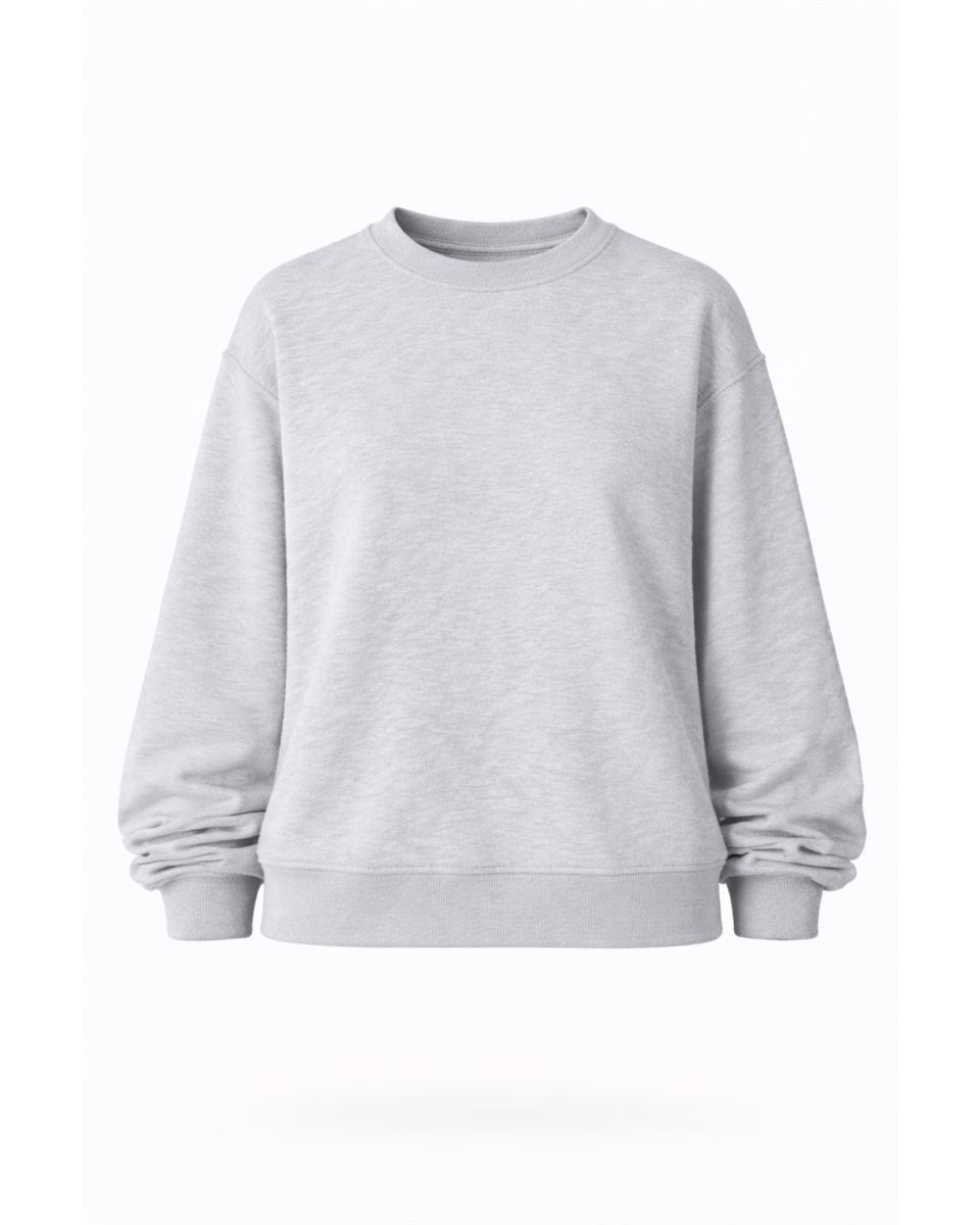 Damen Regular Fit Graues Sweatshirt 320–500 GSM | WoxWear