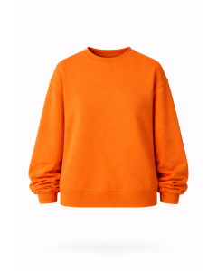 Women's Regular Fit 100% Cotton Orange Sweatshirt 320–500 GSM | WoxWear