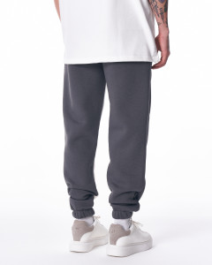 Men's Gray-White Color With Elastic Cuffs Oversize Jogger