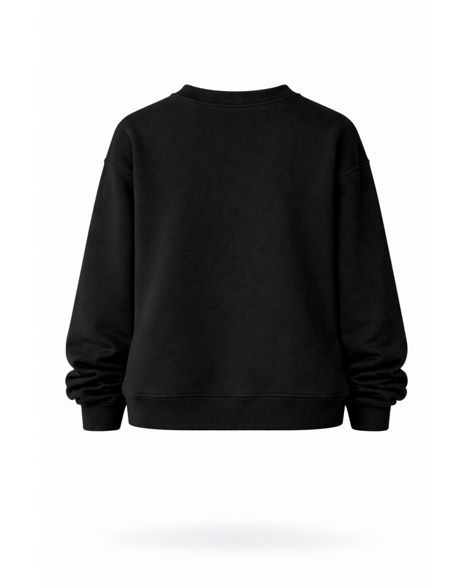 Женский Черный Свитшот Regular Fit 320–500 GSM | WoxWear