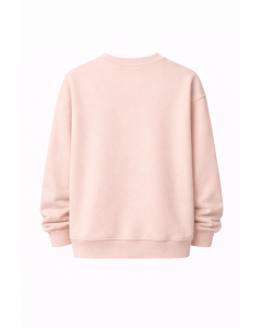 Women's Beige Regular Fit 100% Cotton Sweatshirt 320–500 GSM | WoxWear