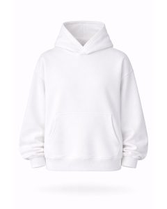 Women's Regular Fit 100% Cotton White Hoodie 320–500 GSM | WoxWear