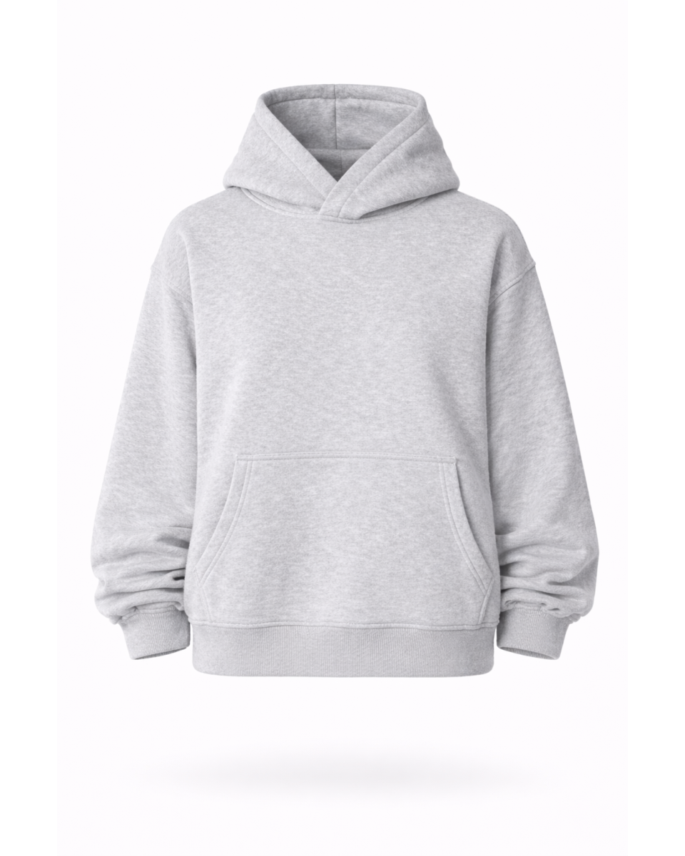 Damen Regular Fit Graues Hoodie 100% Baumwolle 320–500 GSM | WoxWear