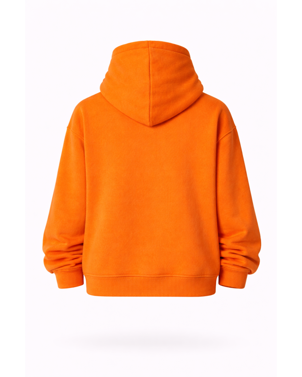 Sudadera con Capucha Naranja Regular Fit Mujer 100% Algodón 320–500 GSM | WoxWear