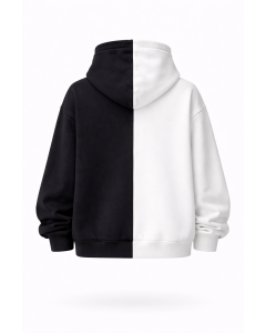 Женское Черно-Белое Худи Regular Fit 100% Хлопок 320–500 GSM | WoxWear