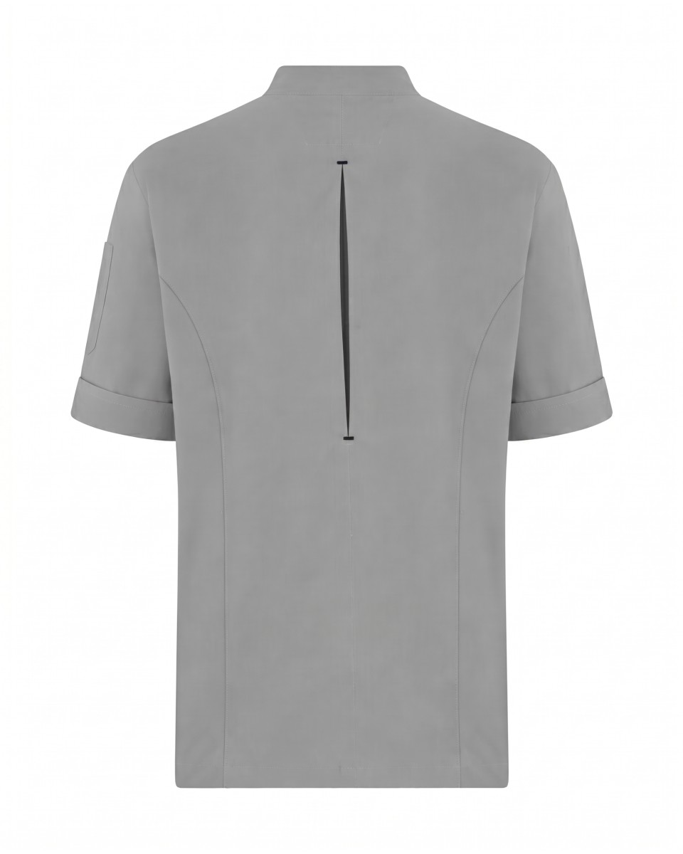 Gray Classic Short Sleeve Chef Shirt | WoxWear 2
