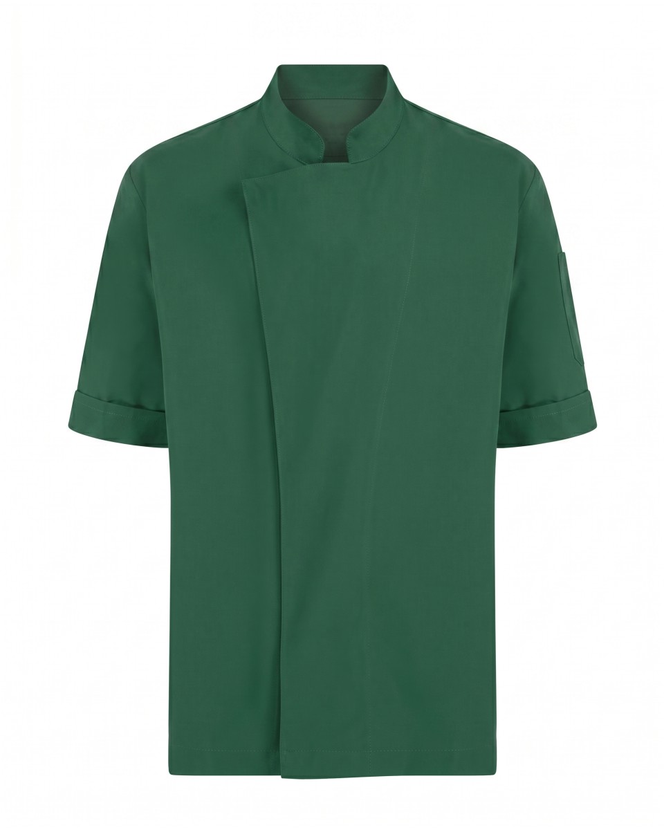 Camisa Clásica De Chef Verde De Manga Corta | WoxWear