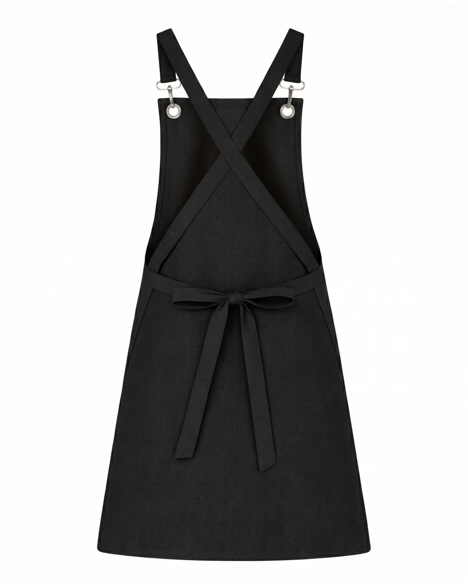Delantal De Chef Negro Con Tirantes Cruzados | WoxWear 2