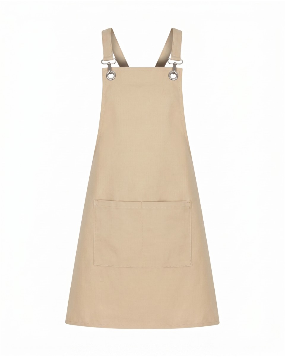 Beige Cross-Back Koks Schort | WoxWear