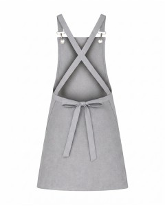 Gray Cross-Back Chef Apron | WoxWear