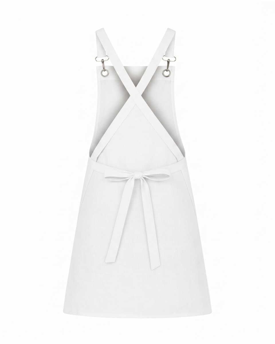 Cross-Back White Chef Apron | WoxWear 2