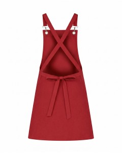 Cross-Back Red Color Chef Apron | WoxWear