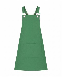 Green Color Cross-Back Chef Apron | WoxWear