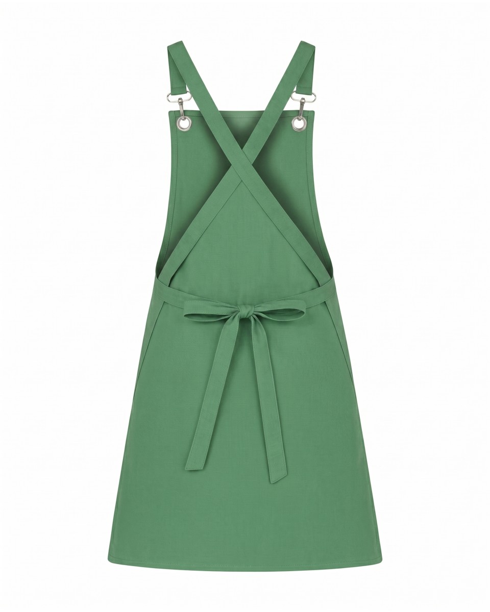 Delantal De Chef Verde Con Tirantes Cruzados | WoxWear 2