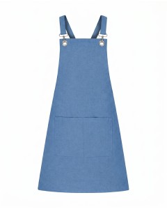 Blue Color Cross-Back Chef Apron | WoxWear