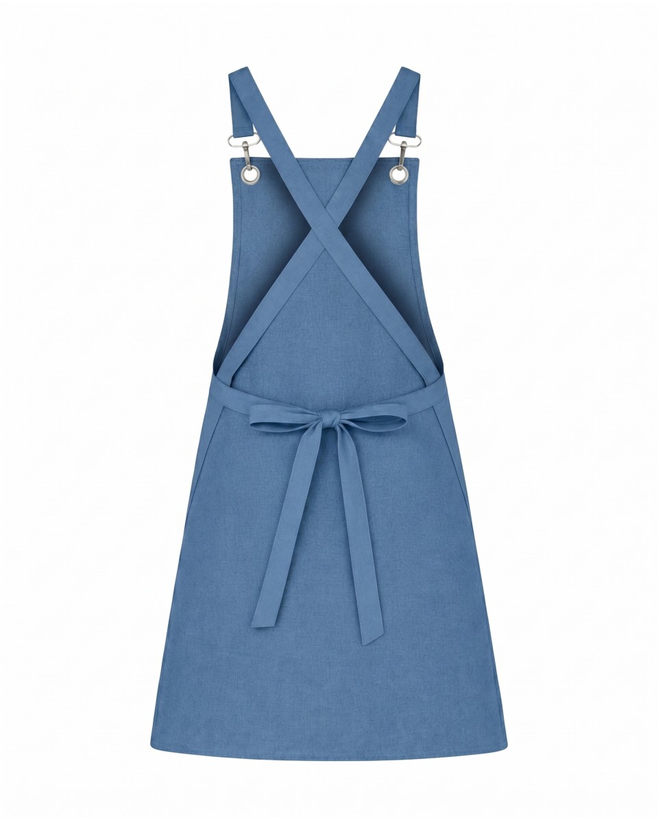 Grembiule Da Chef Blu Con Spallacci Incrociati | WoxWear 2