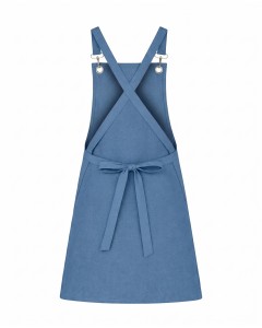 Blue Color Cross-Back Chef Apron | WoxWear