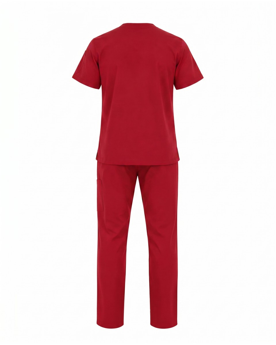 Red Short Sleeve Men’s Nurse Scrub Set | WoxWear 2
