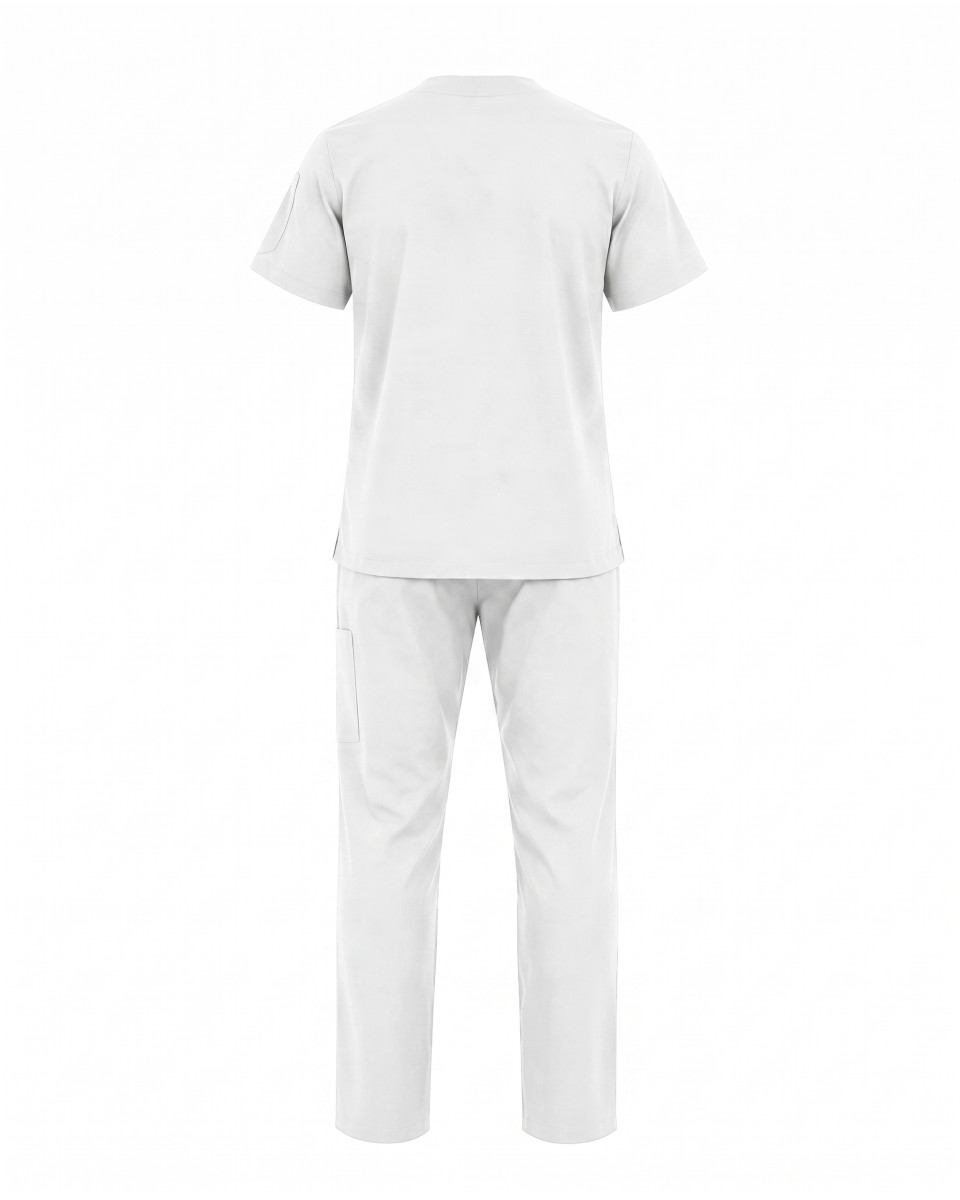 Conjunto De Enfermero Hombre Blanco De Manga Corta | WoxWear 2
