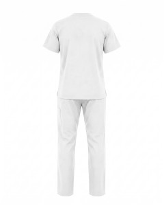 White Short Sleeve Men’s Nurse Scrub Set | WoxWear