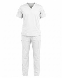 Weißes Kurzarm-Herrenpflegeset | WoxWear