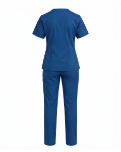 Blaues Kurzarm-Damenpflegeset | WoxWear