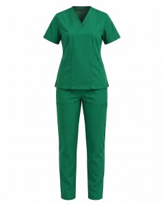 Green Short Sleeve Women’s Nurse Scrub Set | WoxWear