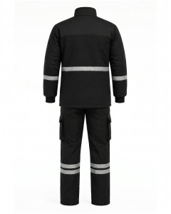Reflective Black Men’s Winter Workwear Set | WoxWear