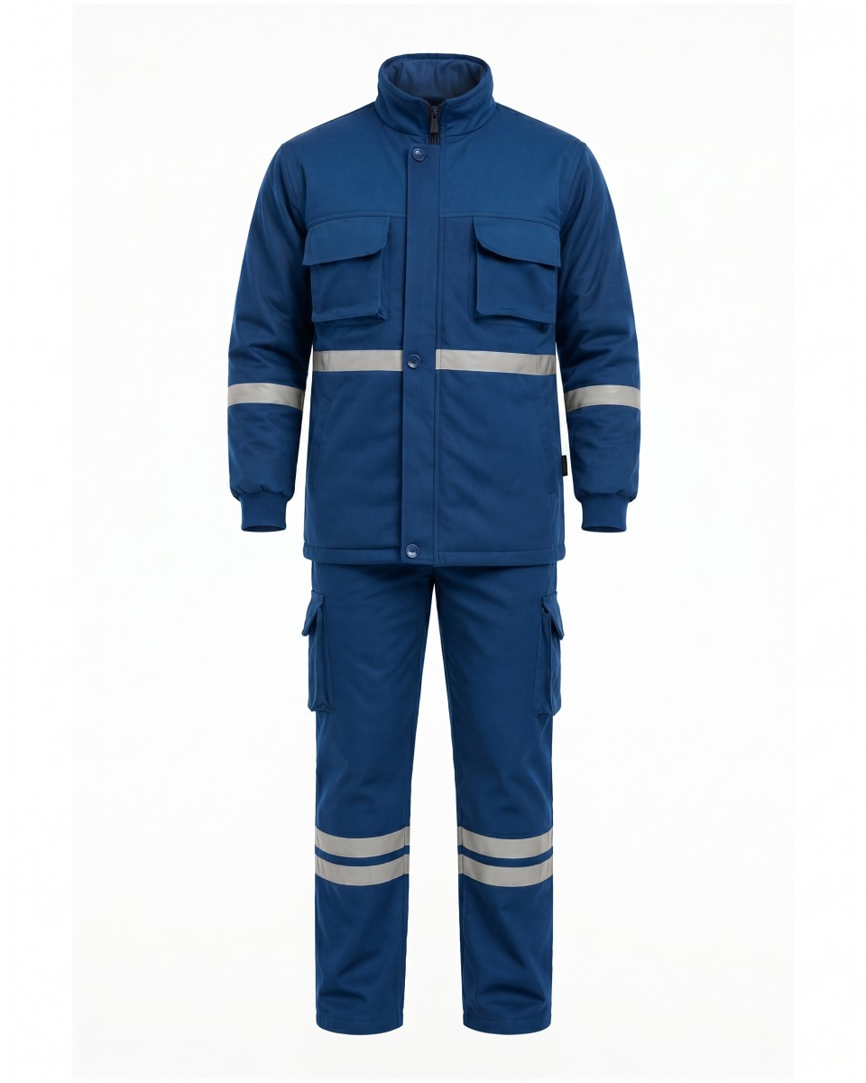 Reflective Blue Men’s Winter Workwear Set | WoxWear