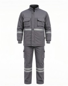 Grijze Heren Winter Werkset Met Reflecterende Details | WoxWear
