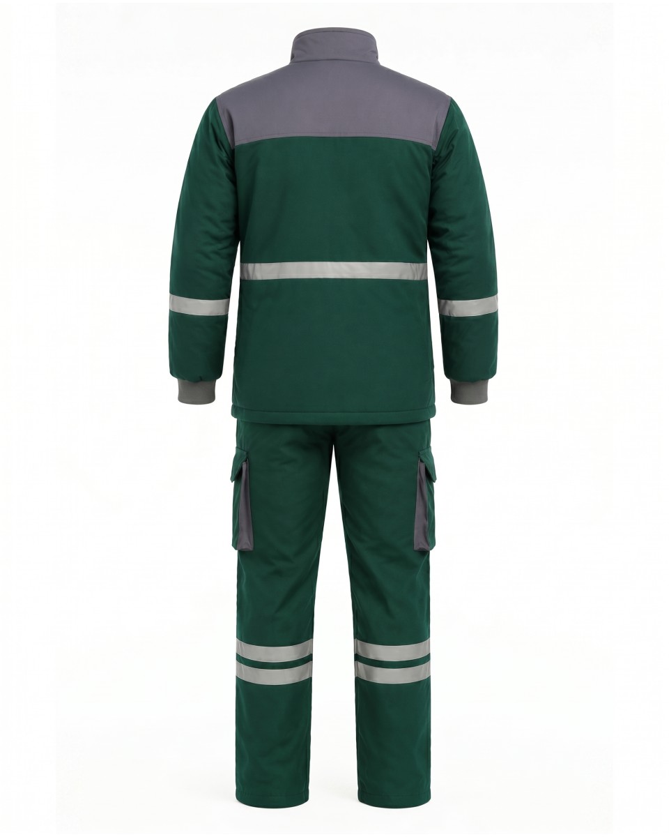 Reflective Green Men’s Winter Workwear Set | WoxWear